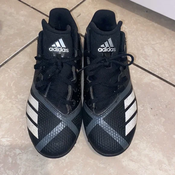 ADIDAS 5 STAR METALLIC LOW TOO BLACK SNEAKER BOYS SIZE 5